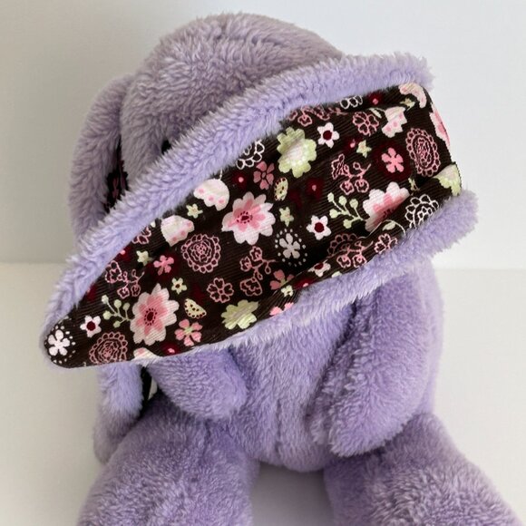 Animal Adventure Purple Bunny Plush Rabbit Corduroy Floppy Ears Feet 12 Inches - Picture 5 of 15